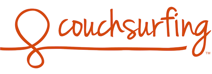 couchsurfing logo as a way to meet native speakers