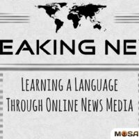 Learning a language through online mews media