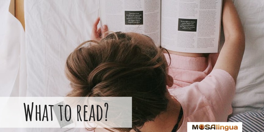 what books to read in a foreign language woman reading in bed