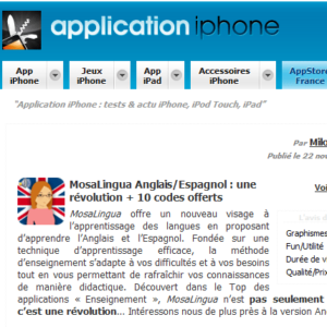 Application iPhone